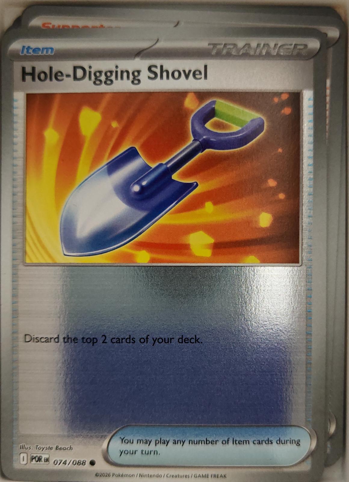 Hole-Digging Shovel - 074/088 - Reverse Holo - PERFECT ORDER - Pokemon - | AA13-89