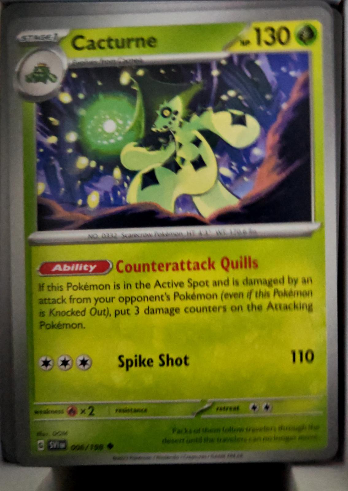 Cacturne - 006/198 - - SCARLET & VIOLET - Pokemon - Uncommon | AA48-122