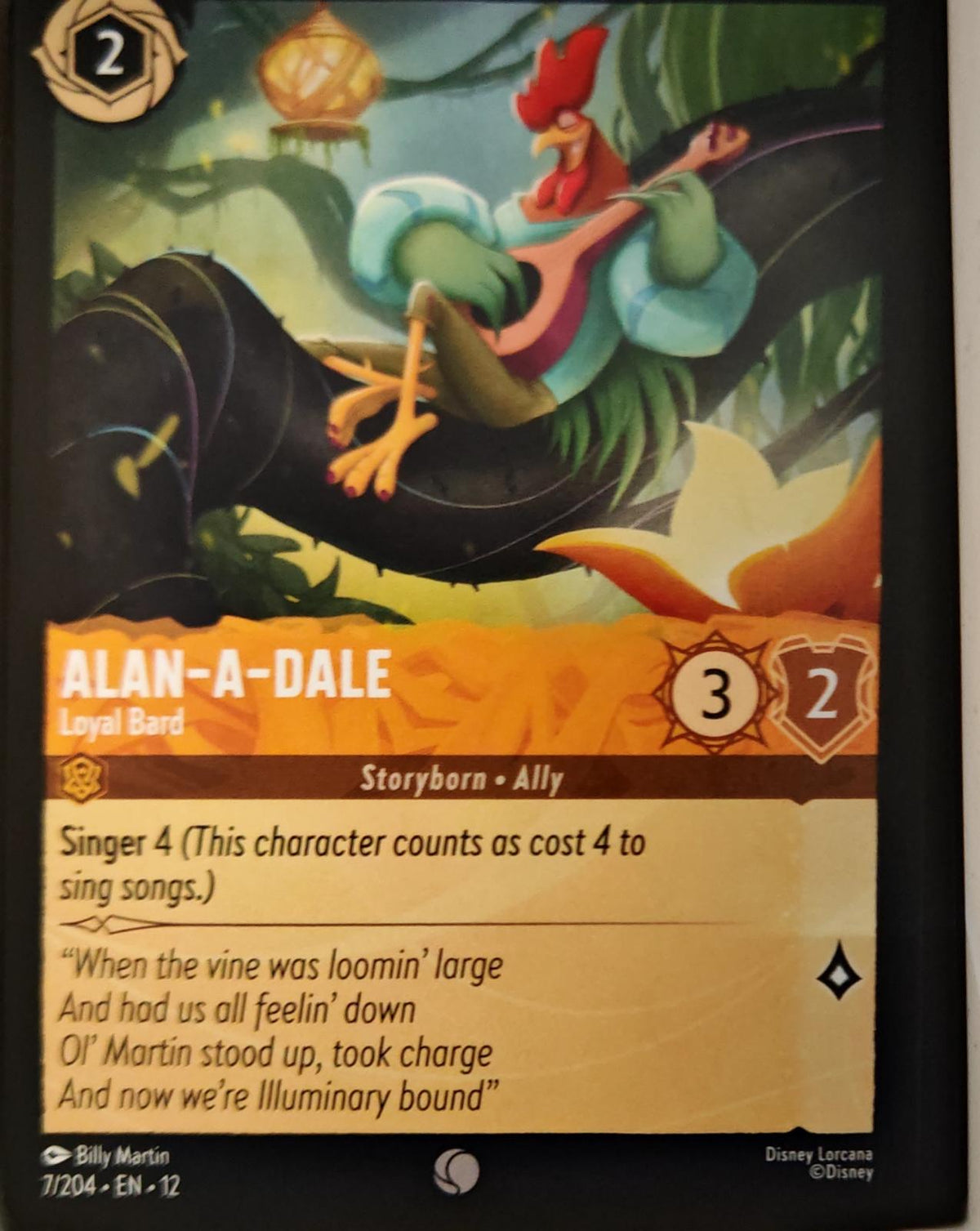 Alan-a-Dale - Loyal Bard - 7/204 - - WILDS UNKNOWN - Lorcana - Common | LAA01-94