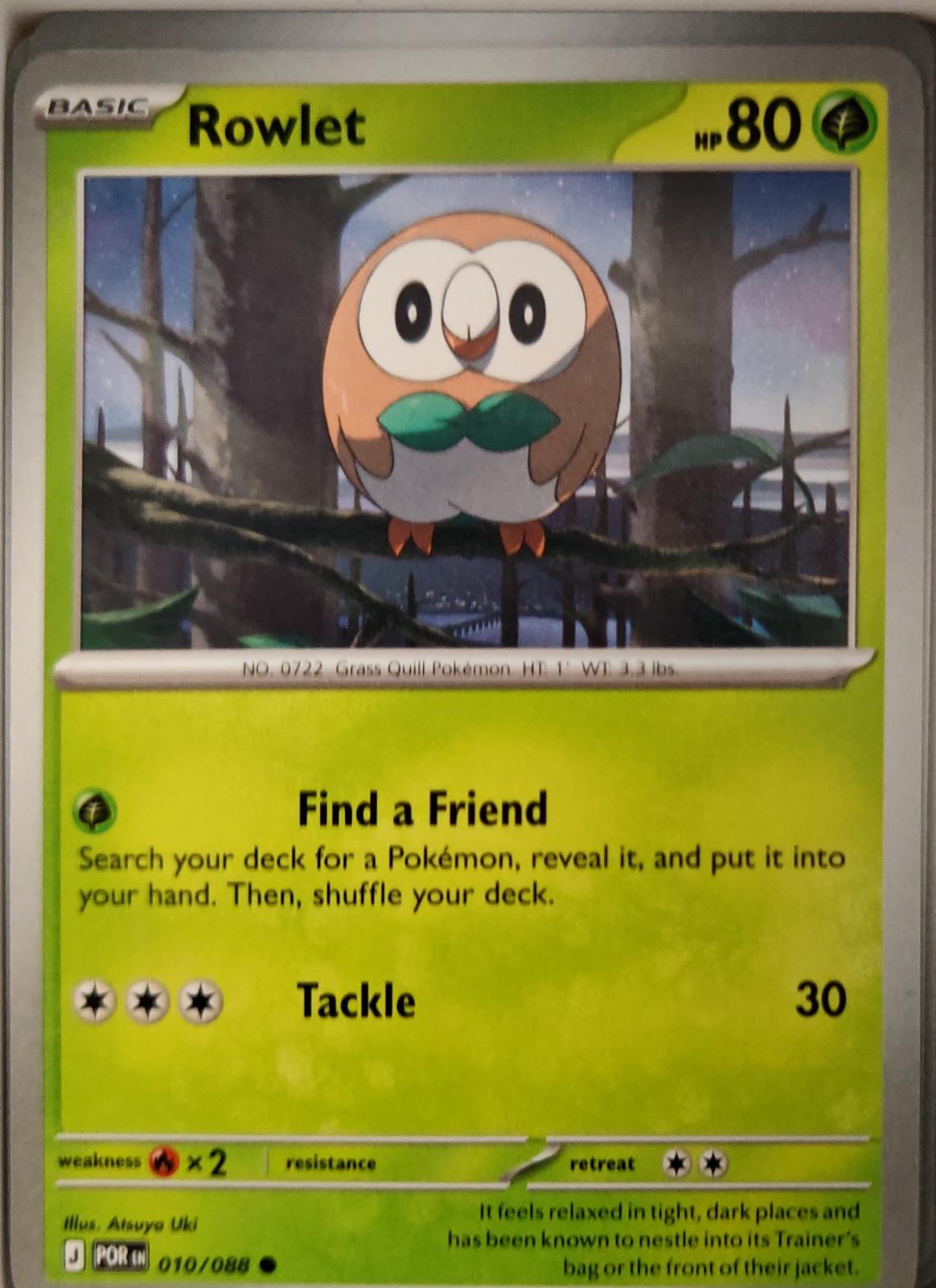 Rowlet - 010/088 - - PERFECT ORDER - Pokemon - Common | AA11-83