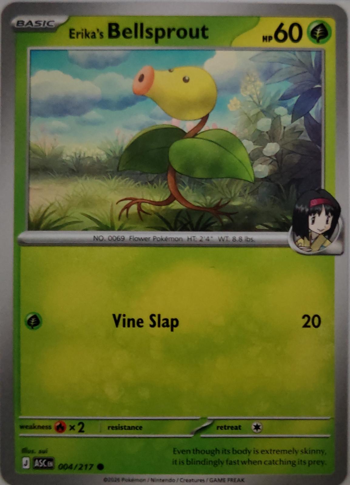 Erika's Bellsprout - 004/217 - - ASCENDED HEROES - Pokemon - Common | AA45-1