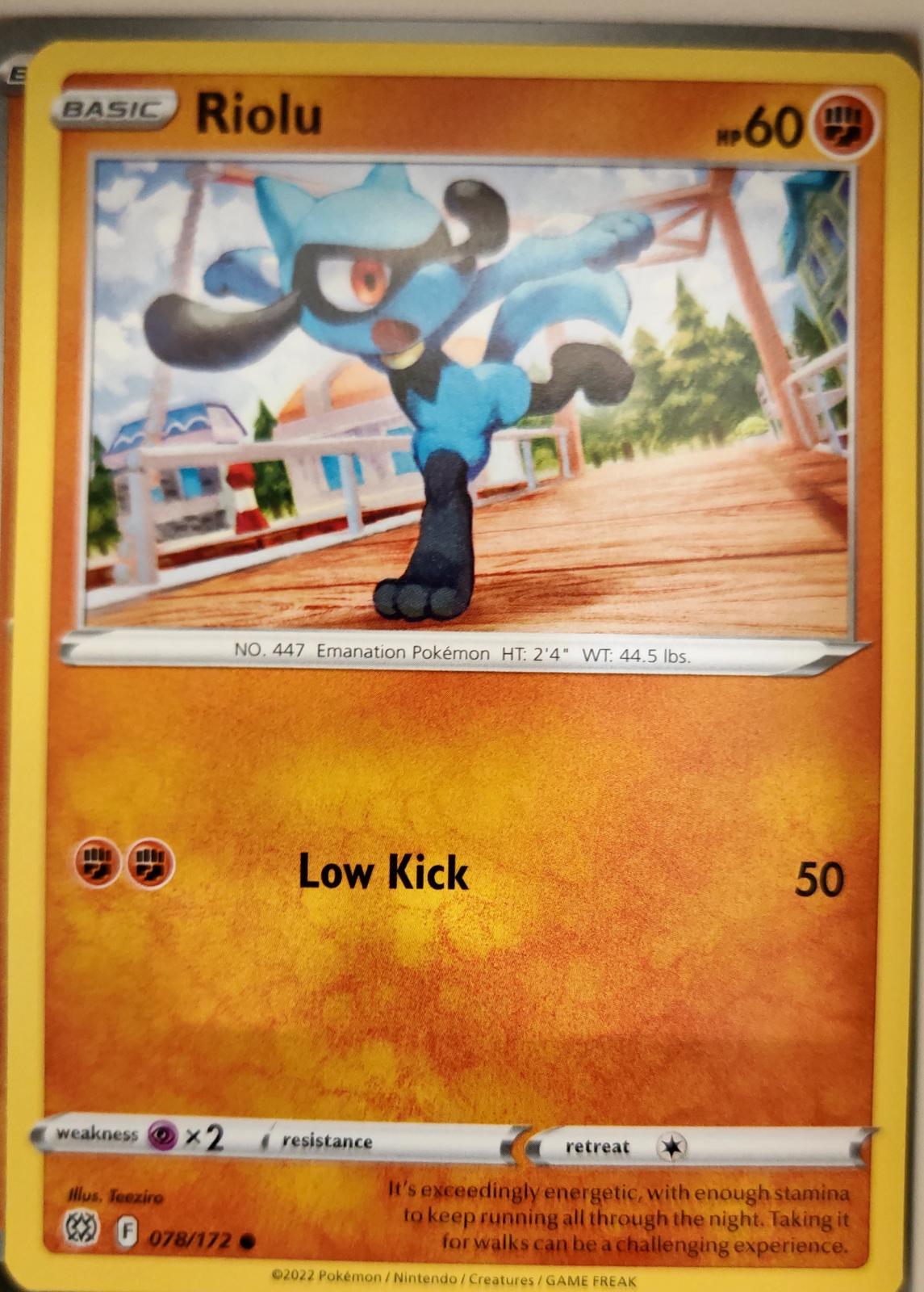 Riolu0.59 - 078/172 - - BRILLIANT STARS - Pokemon - Common | AA06-89