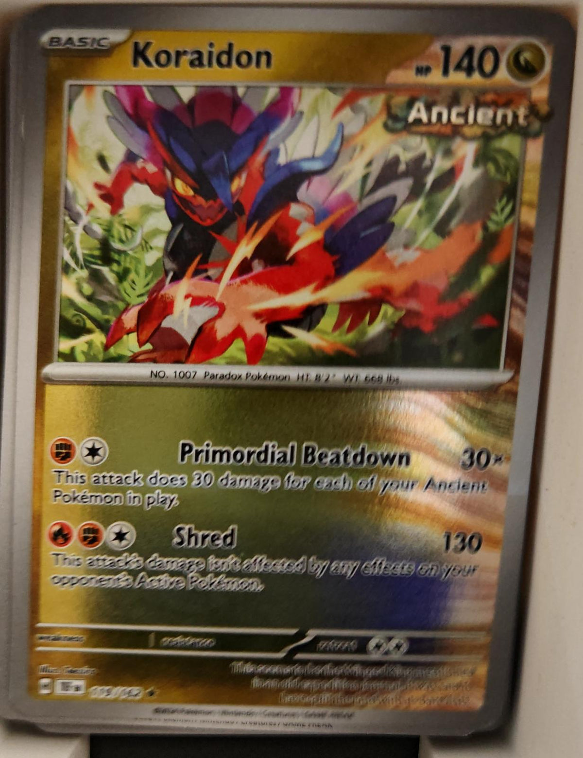 Koraidon - 119/162 - Reverse Holo - TEMPORAL FORCES - Pokemon - Rare | AA20-35