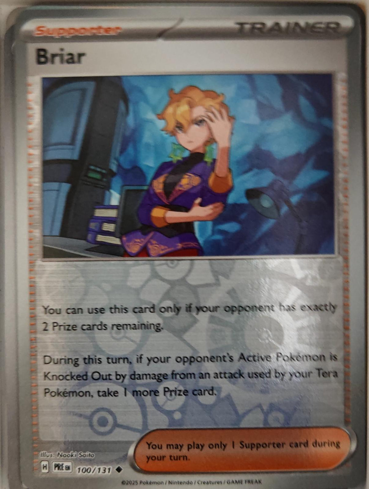 Briar - 100/131 - Reverse Holo - PRISMATIC EVOLUTIONS - Pokemon - | AA29-9
