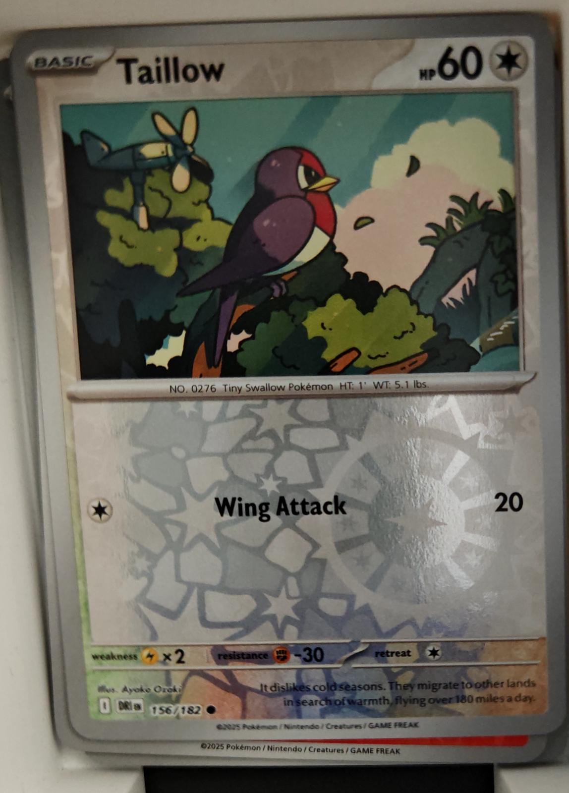 Taillow - 156/182 - Reverse Holo - DESTINED RIVALS - Pokemon - Common | AA20-10