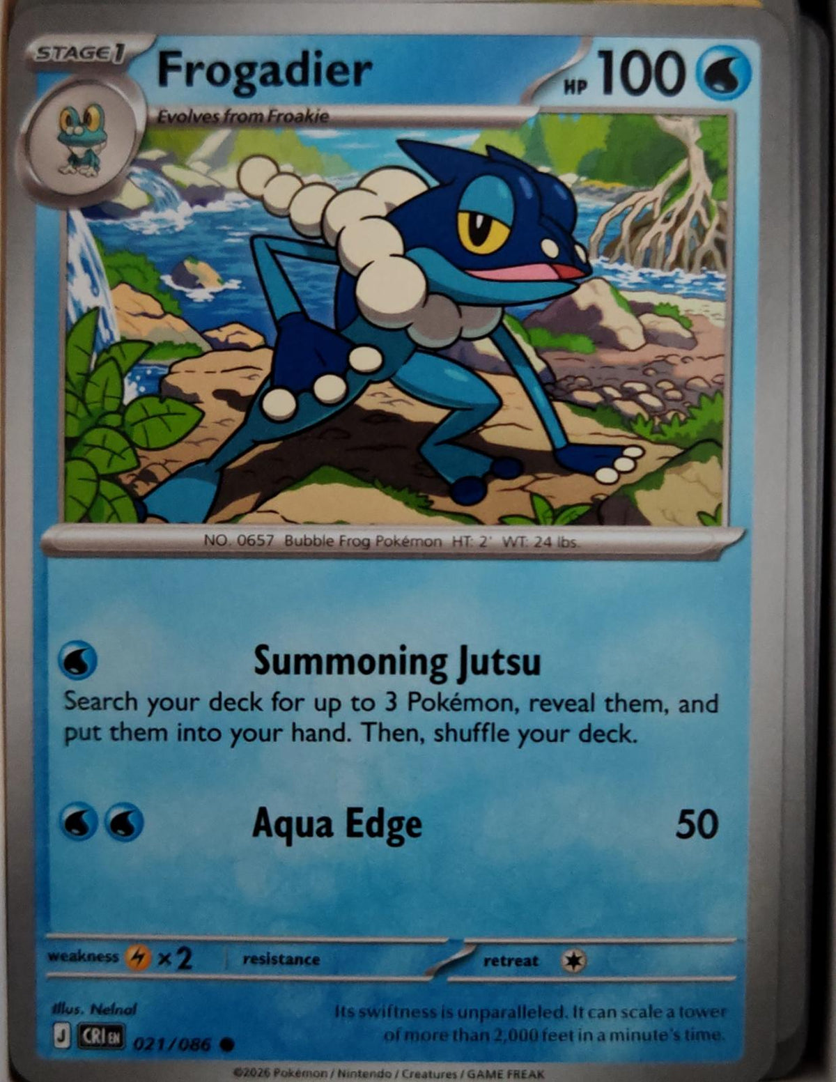 Frogadier - 021/086 - - CHAOS RISING - Pokemon - Common | AA42-38