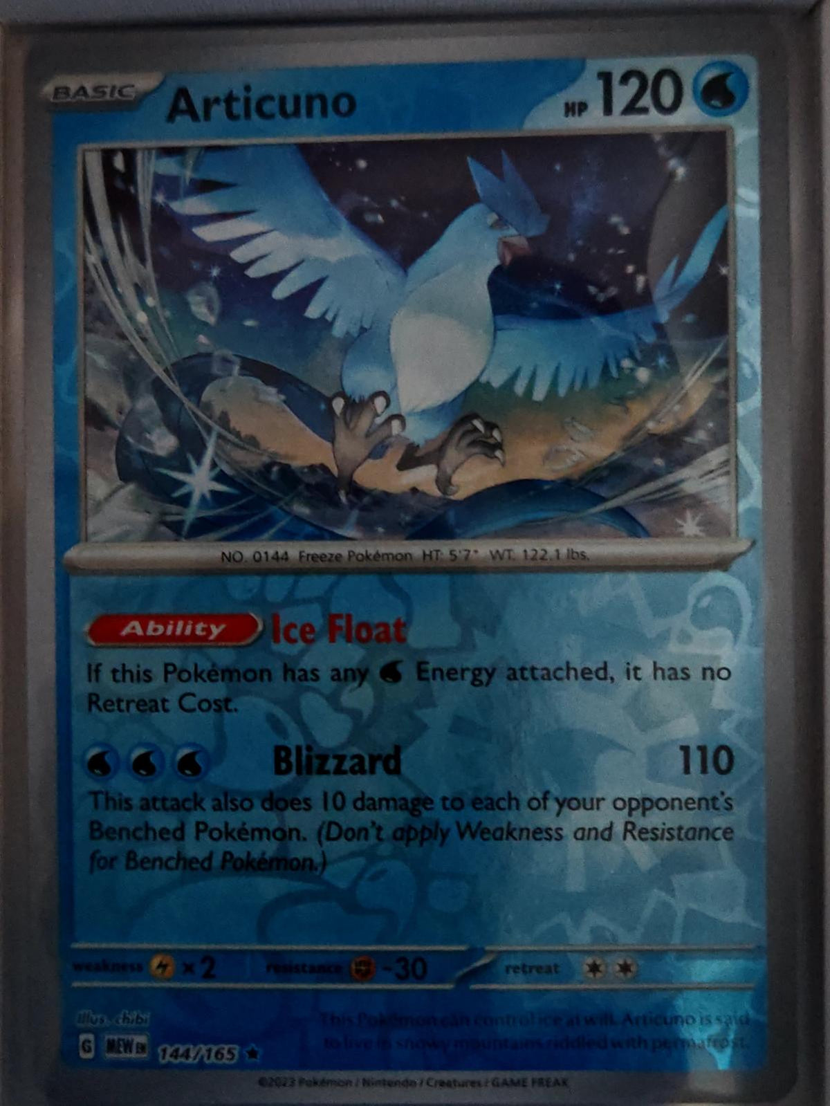Articuno - 144/165 - Reverse Holo - 151 - Pokemon - Rare | AA61-42