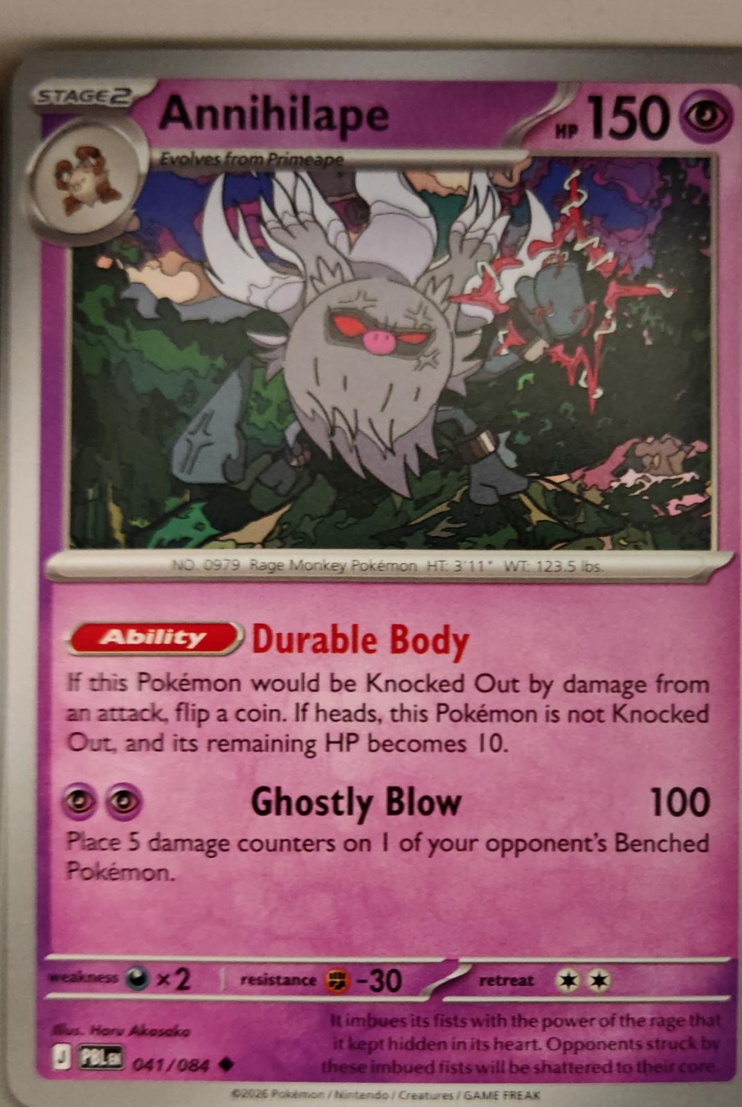 Annihilape - 041/084 - - PITCH BLACK - Pokemon - Uncommon | AA16-64