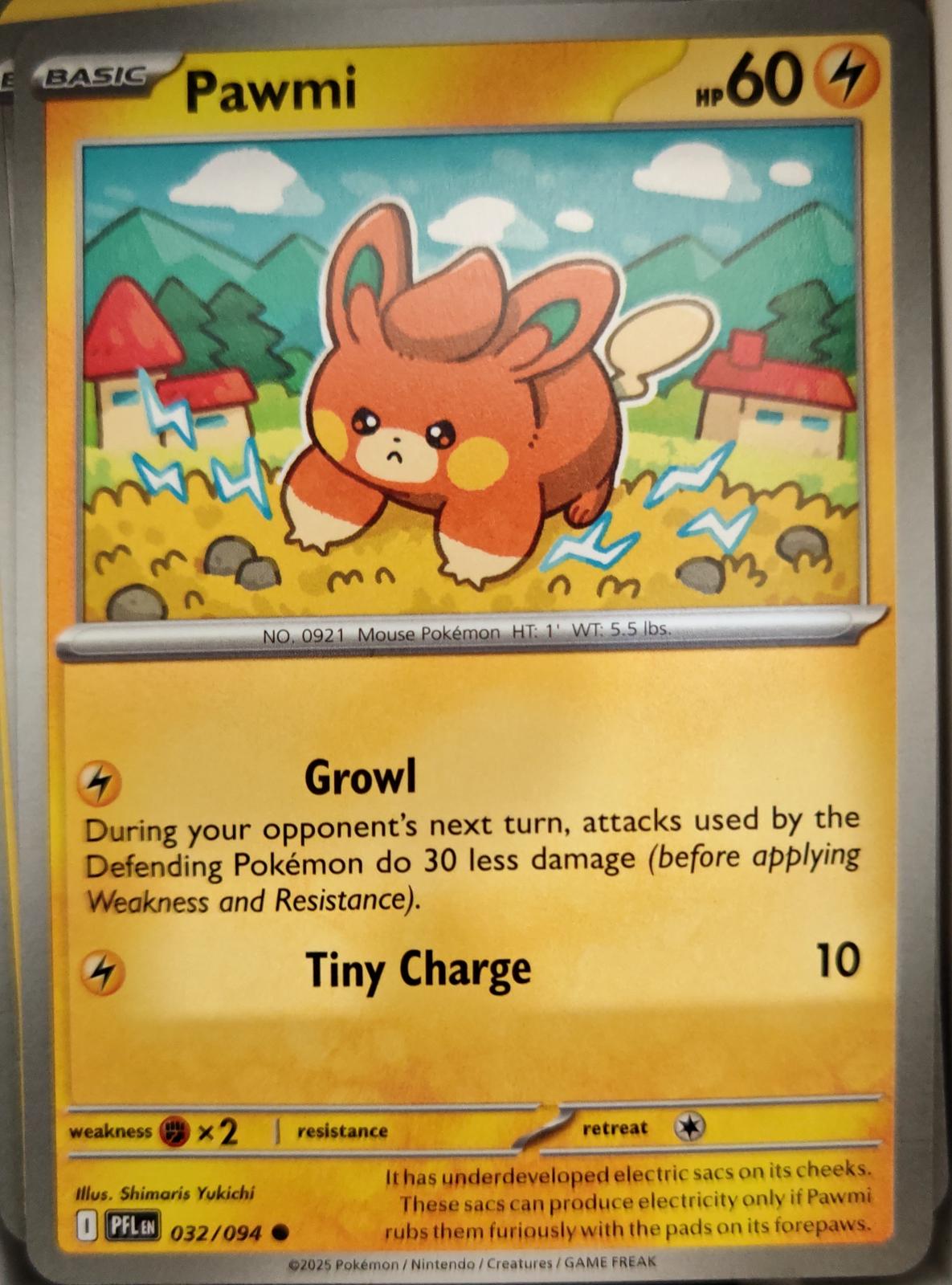 Pawmi - 032/094 - - PHANTASMAL FLAMES - Pokemon - Common | AA06-92