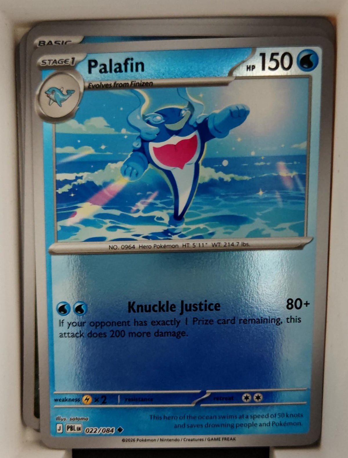 Palafin - 022/084 - Reverse Holo - PITCH BLACK - Pokemon - Uncommon | AA26-14