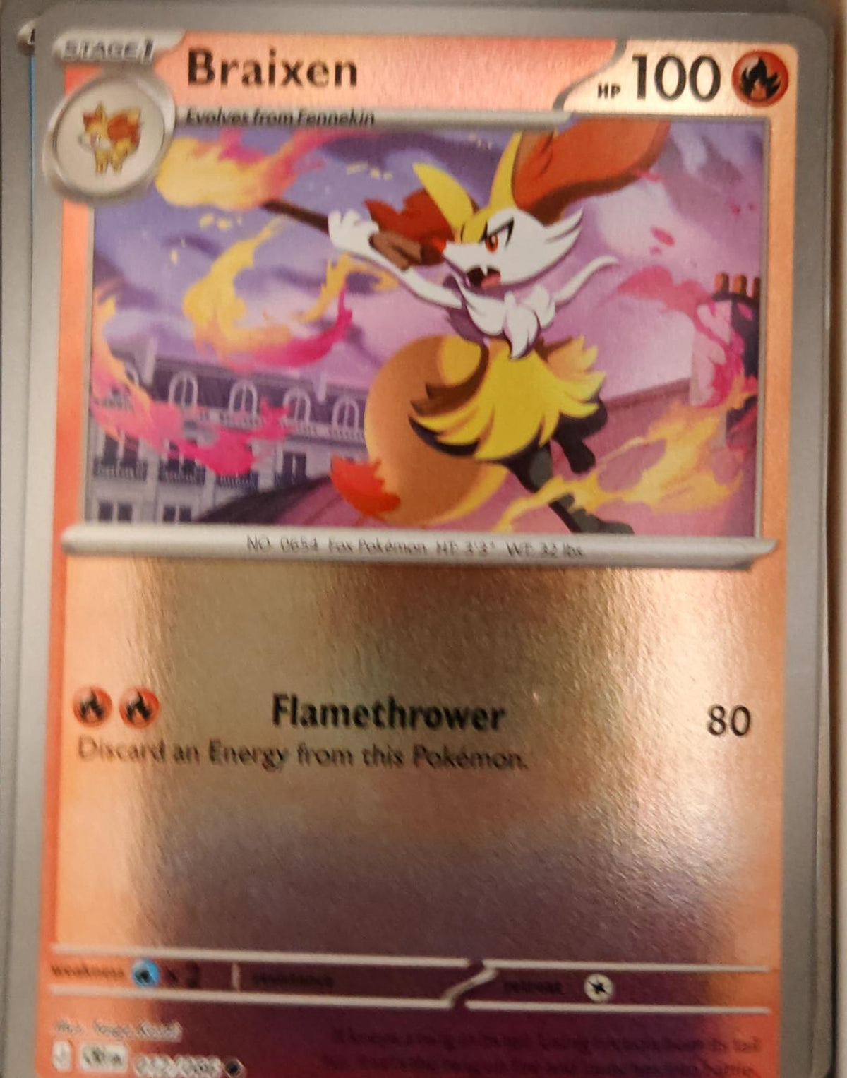 Braixen - 012/086 - Reverse Holo - CHAOS RISING - Pokemon - Common | AA24-23