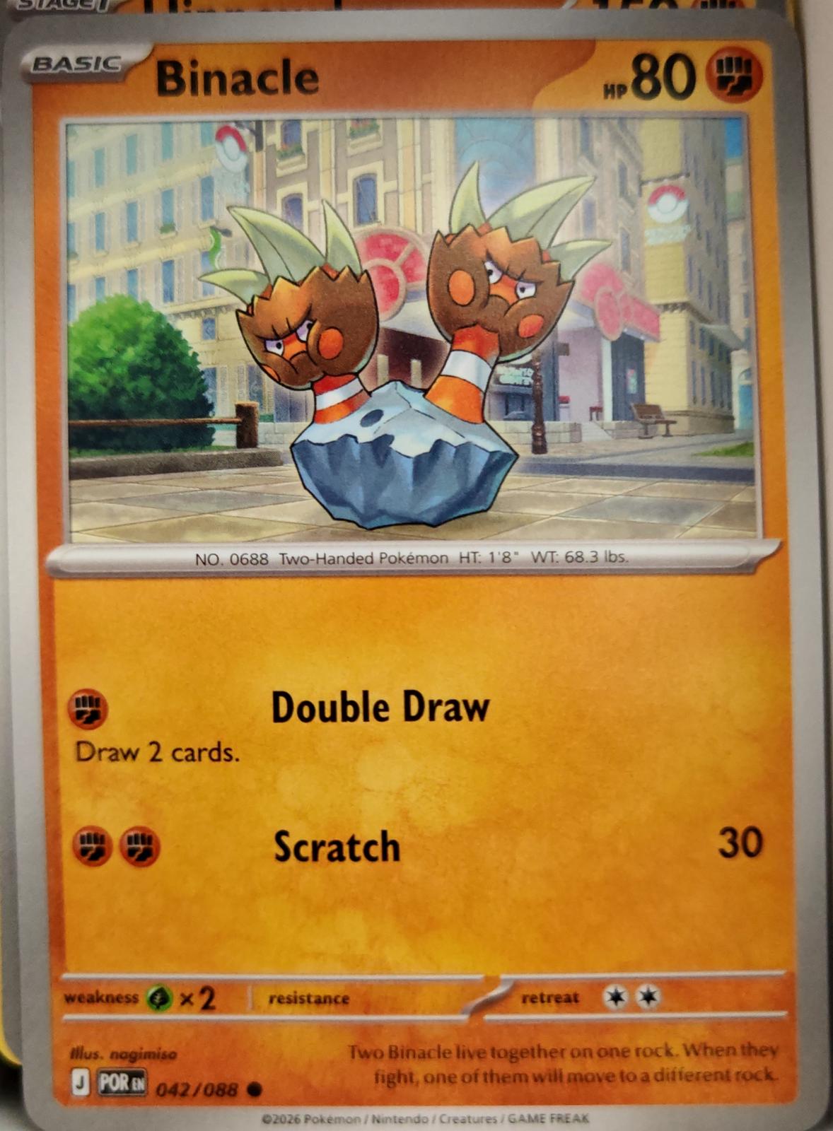 Binacle - 042/088 - - PERFECT ORDER - Pokemon - Common | AA03-76