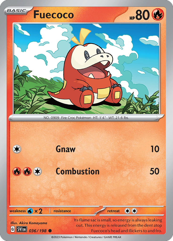Fuecoco - 036/198 - - SCARLET & VIOLET - Pokemon - Common | AA02-20