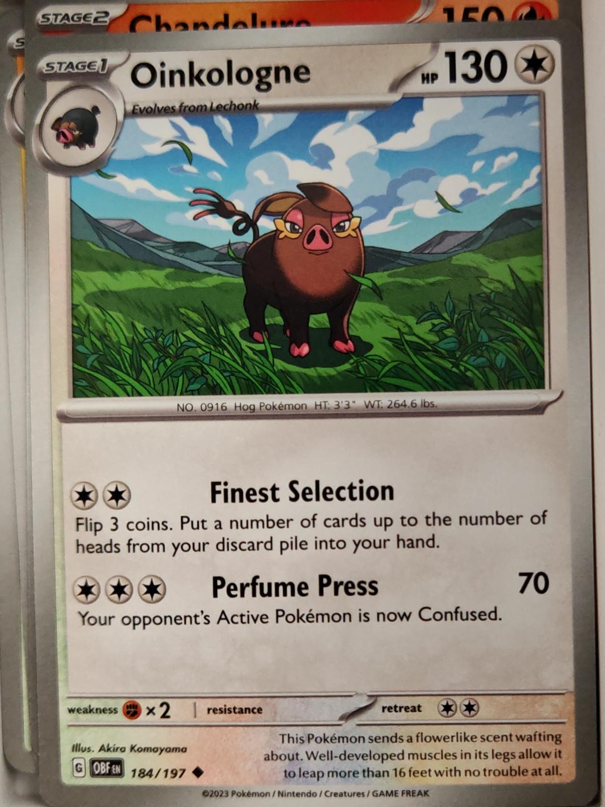 Oinkologne - 184/197 - - OBSIDIAN FLAMES - Pokemon - Uncommon | AA11-19