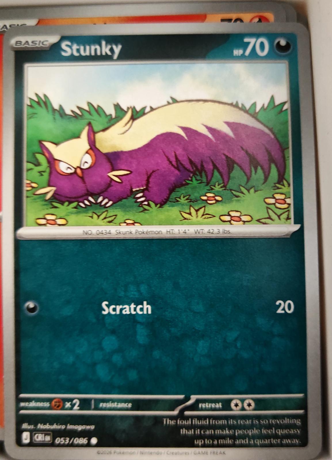 Stunky - 053/086 - - CHAOS RISING - Pokemon - Common | AA09-56