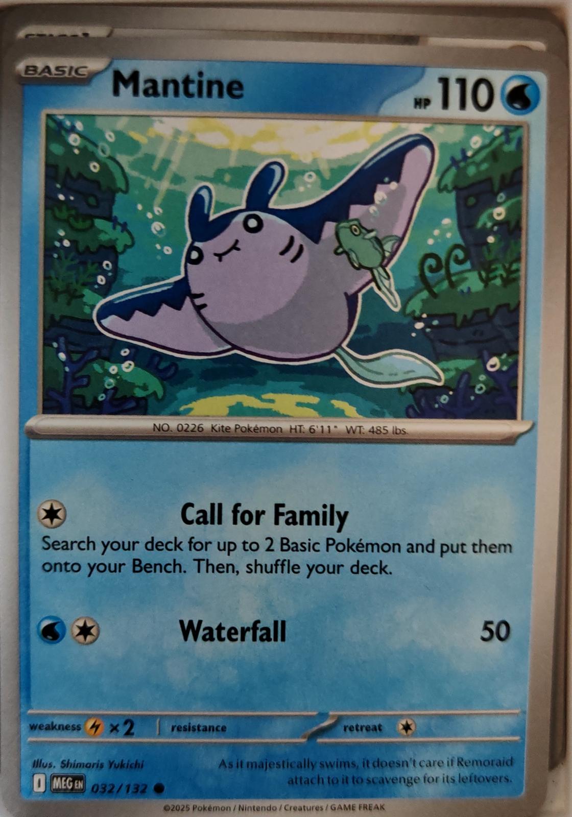 Mantine - 032/132 - - MEGA EVOLUTION - Pokemon - Common | AA07-8