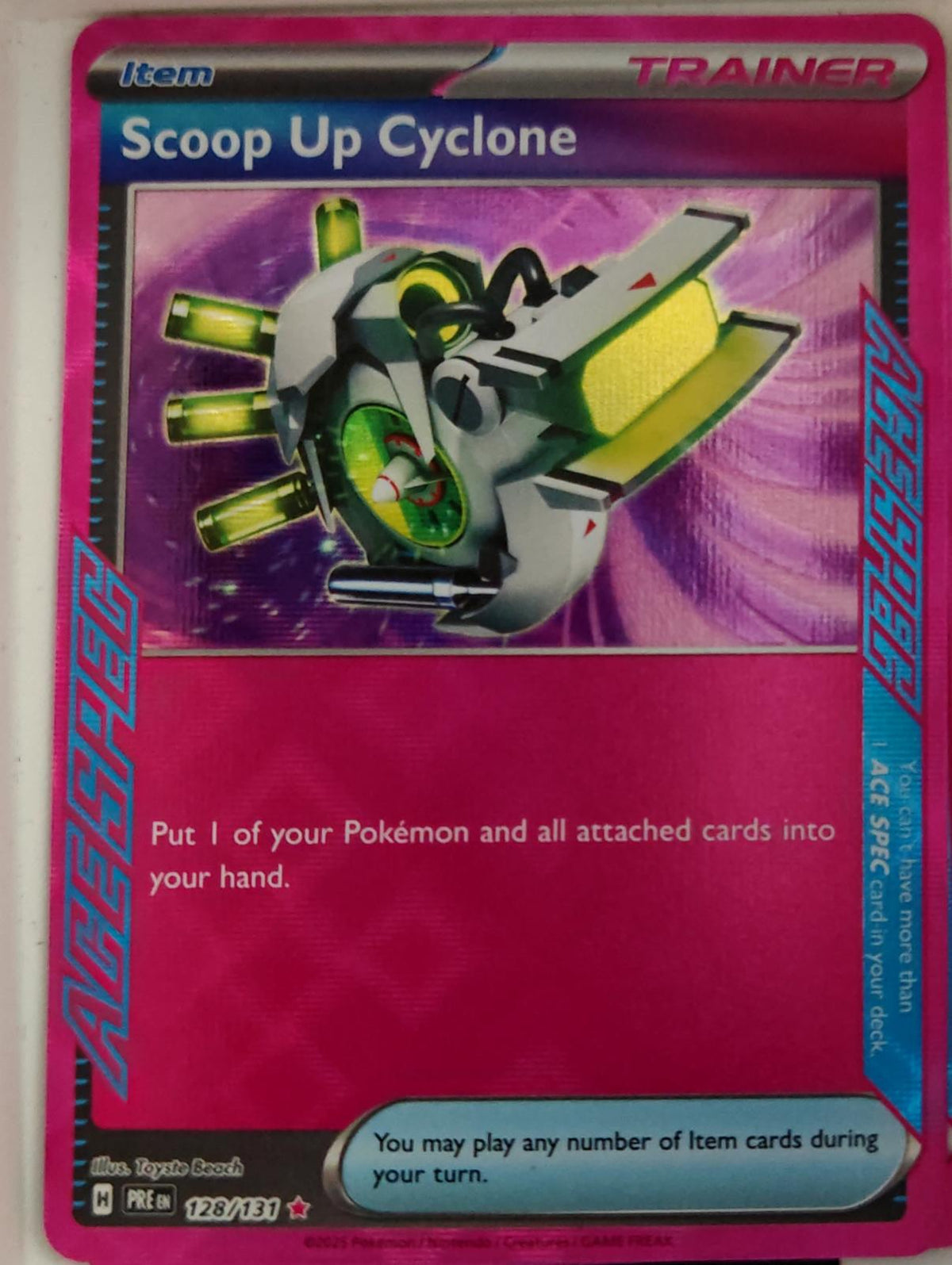 Scoop Up Cyclone - 128/131 - Holo - PRISMATIC EVOLUTIONS - Pokemon - | AA29-2