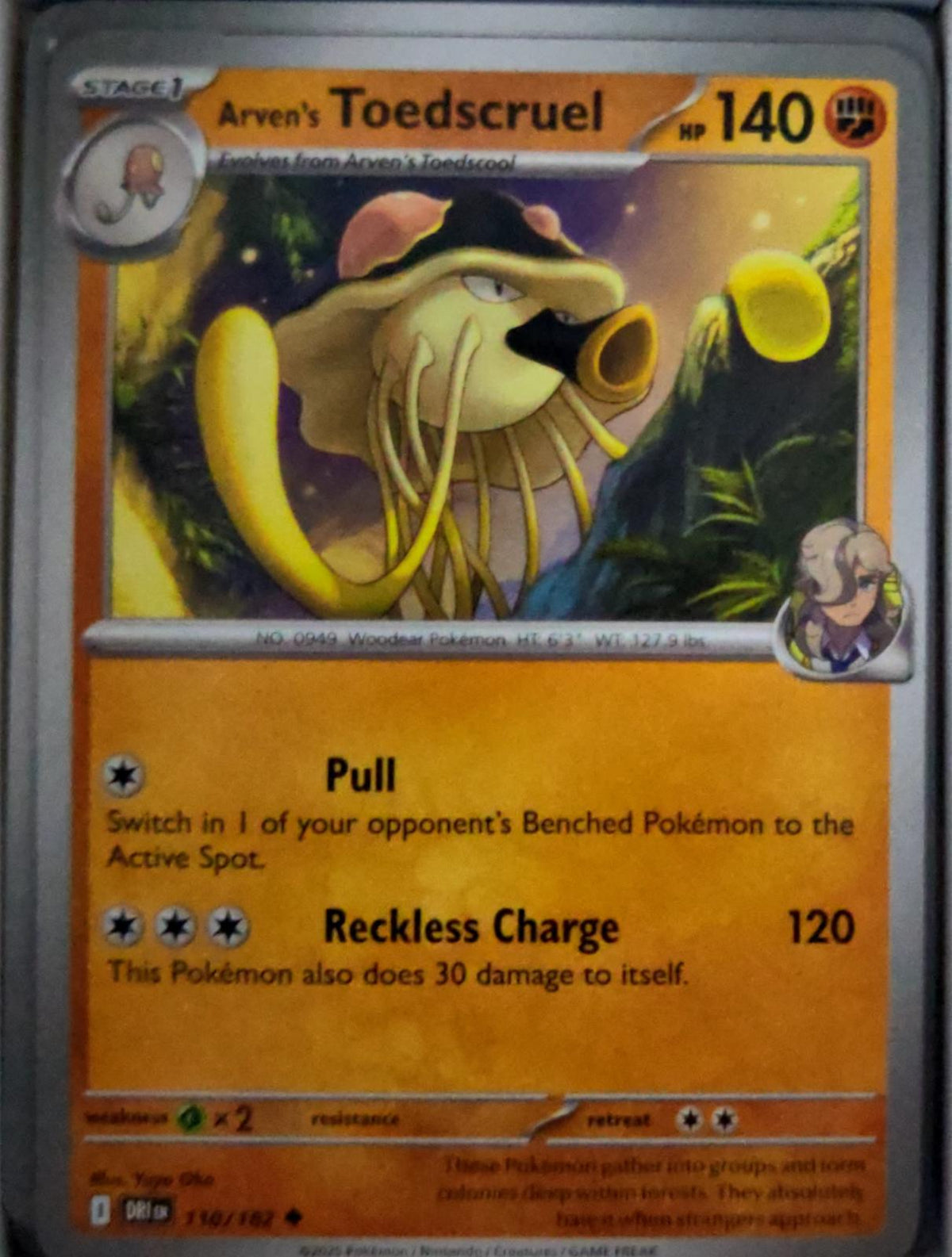 Arven's Toedscruel - 110/182 - - DESTINED RIVALS - Pokemon - Uncommon | AA52-18