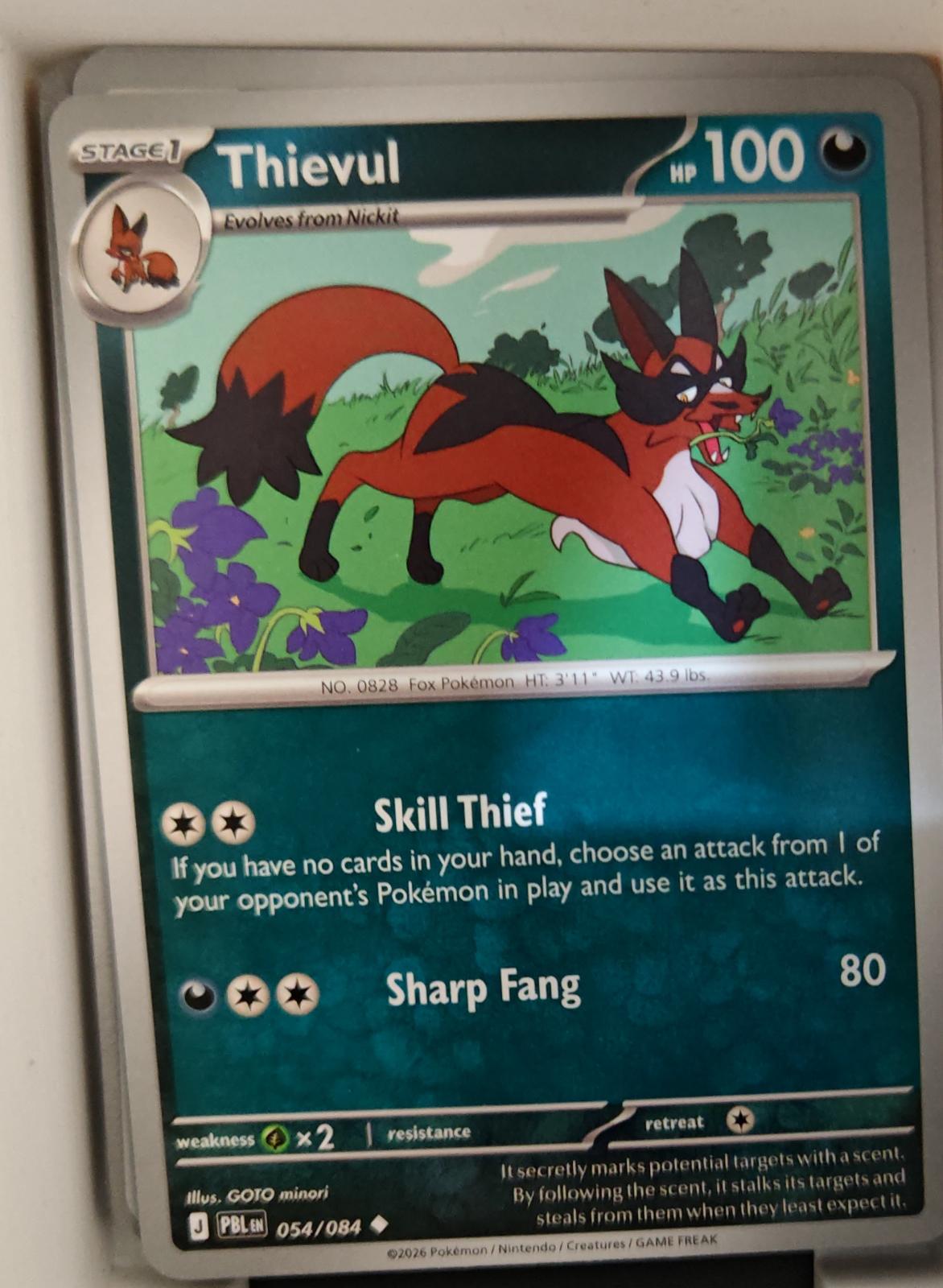 Thievul - 054/084 - - PITCH BLACK - Pokemon - Uncommon | AA18-24