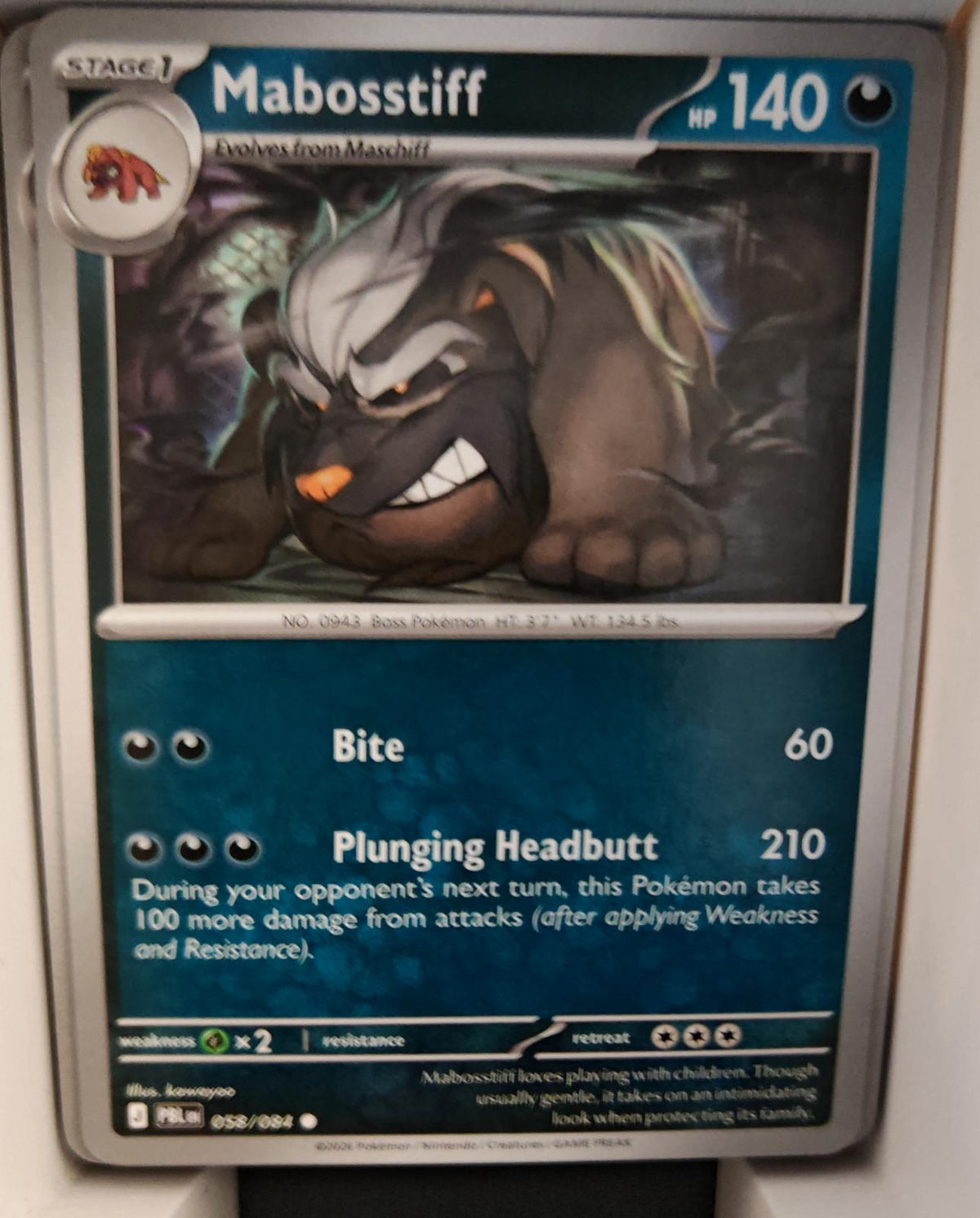 Mabosstiff - 058/084 - - PITCH BLACK - Pokemon - Common | AA32-67