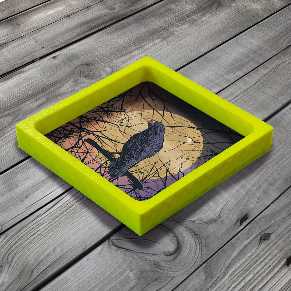 3D Printed Dice Tray - Raven in the Trees Board Game Tabletop Gaming Gifts Accessories, RPG D&D Dice