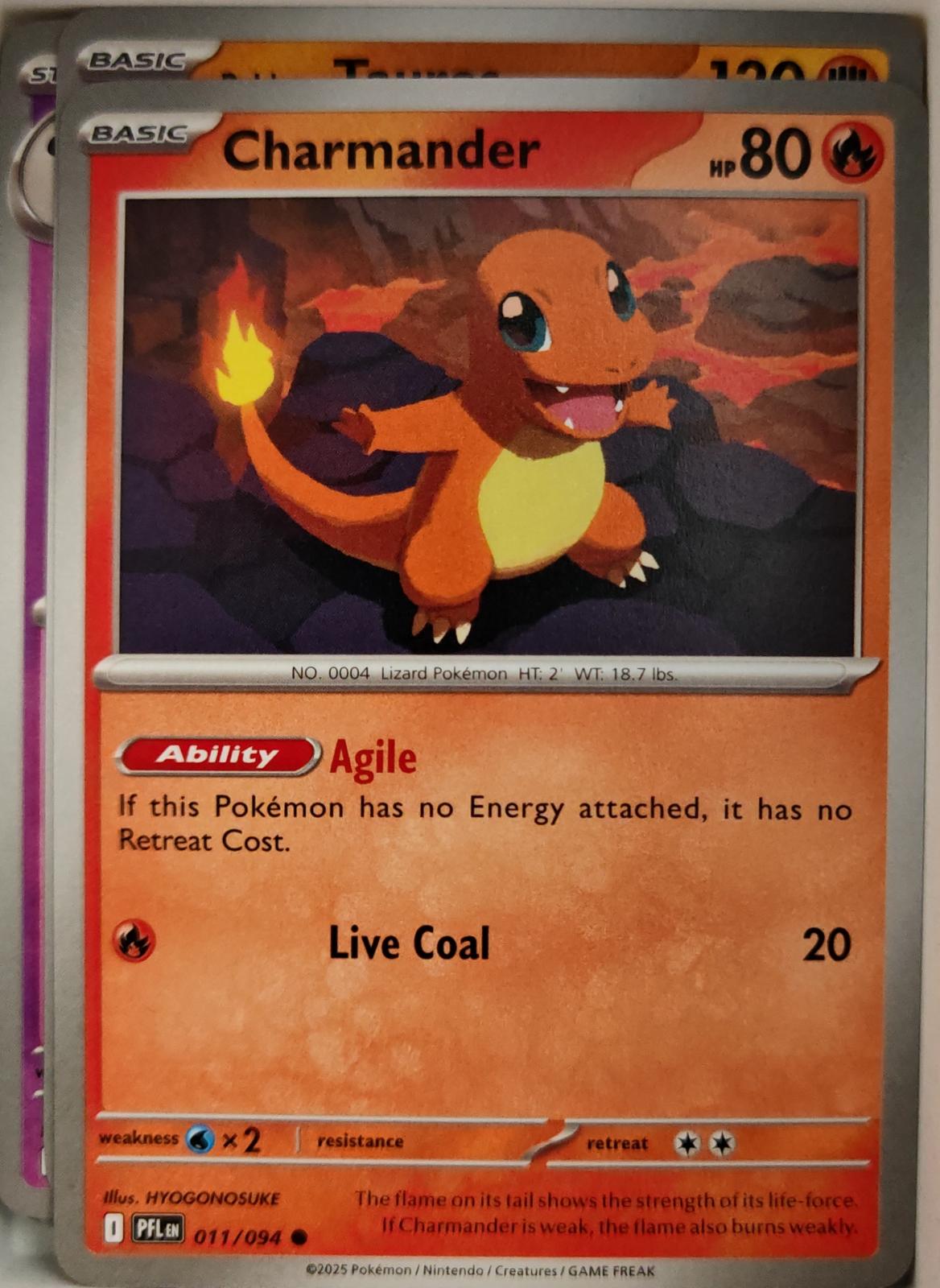 Charmander - 011/094 - - PHANTASMAL FLAMES - Pokemon - Common | AA08-18