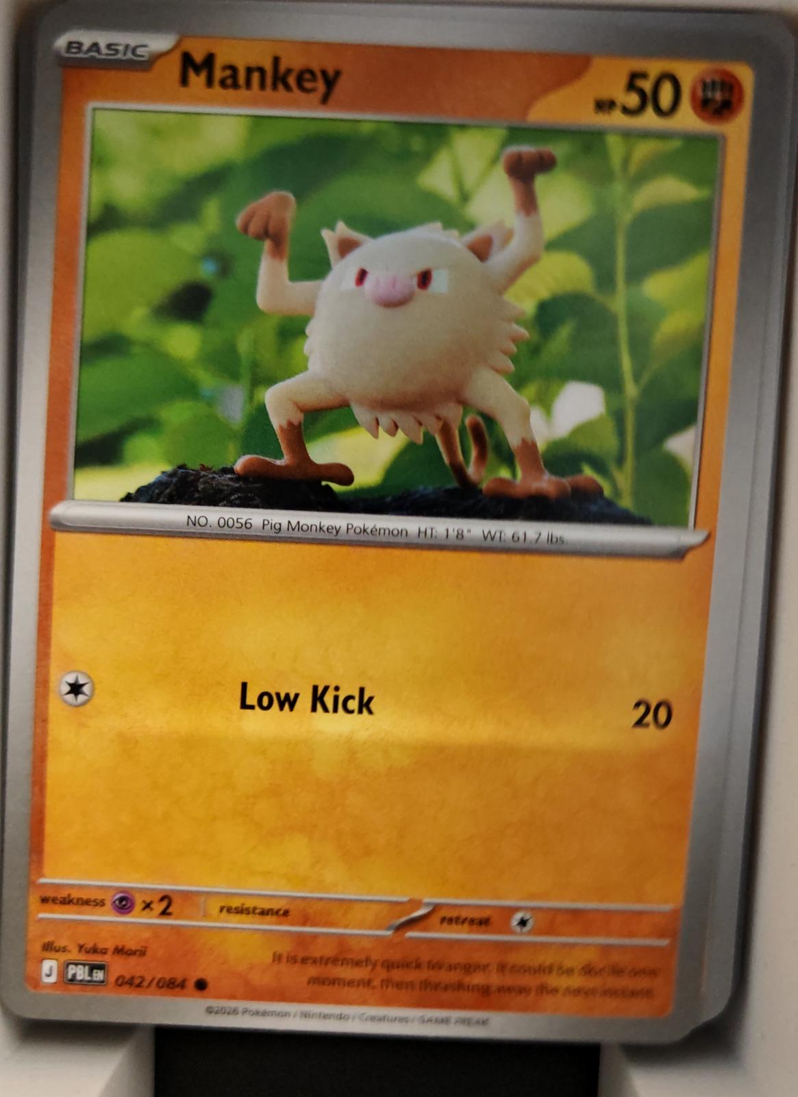 Mankey - 042/084 - - PITCH BLACK - Pokemon - Common | AA17-55