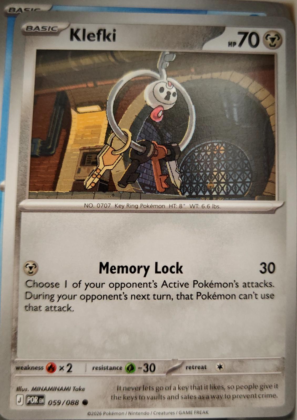 Klefki - 059/088 - - PERFECT ORDER - Pokemon - Common | AA03-79