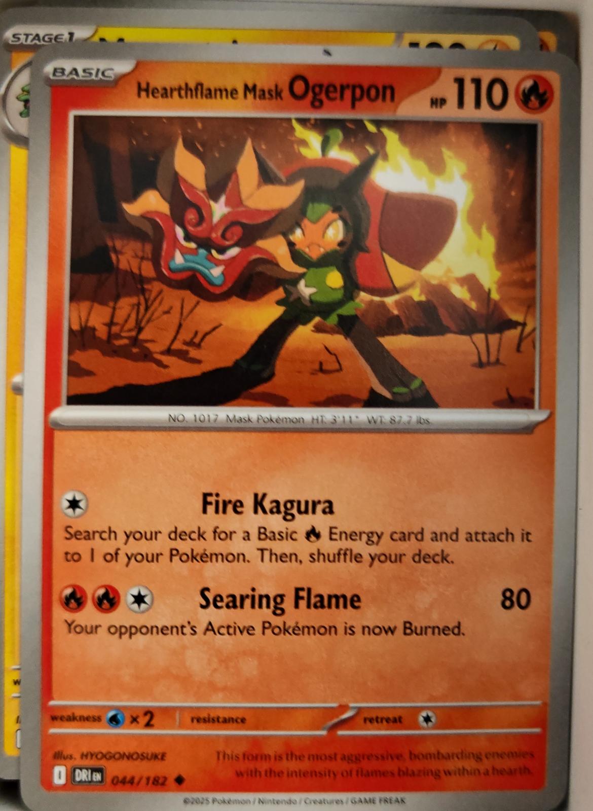 Hearthflame Mask Ogerpon - 044/182 - - DESTINED RIVALS - Pokemon - | AA12-70