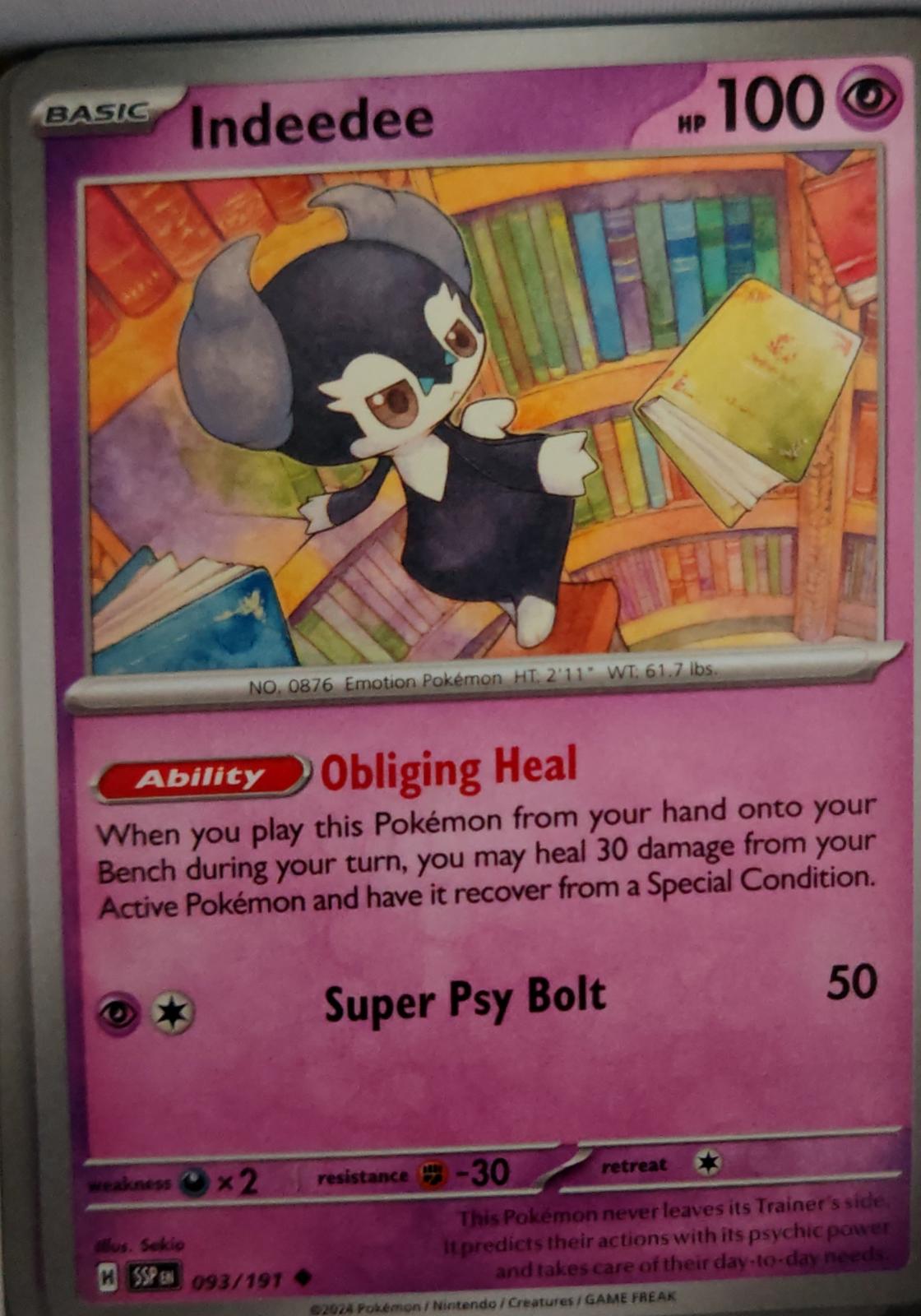 Indeedee - 093/191 - - SURGING SPARKS - Pokemon - Uncommon | AA46-53