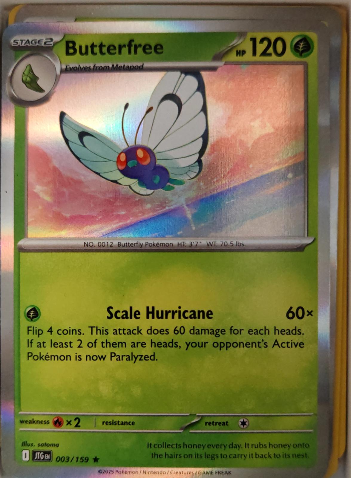 Butterfree - 003/159 - Holo - JOURNEY TOGETHER - Pokemon - Rare | AA21-10