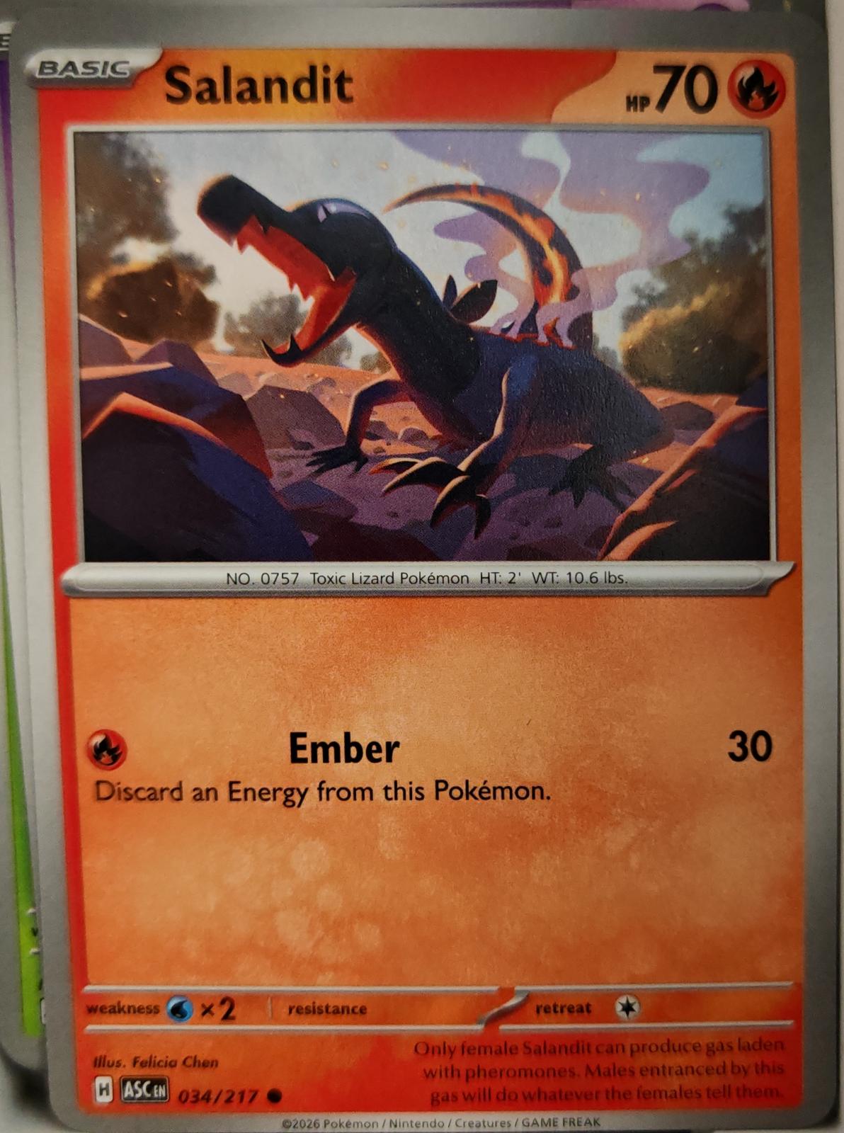 Salandit - 034/217 - - ASCENDED HEROES - Pokemon - Common | AA10-34