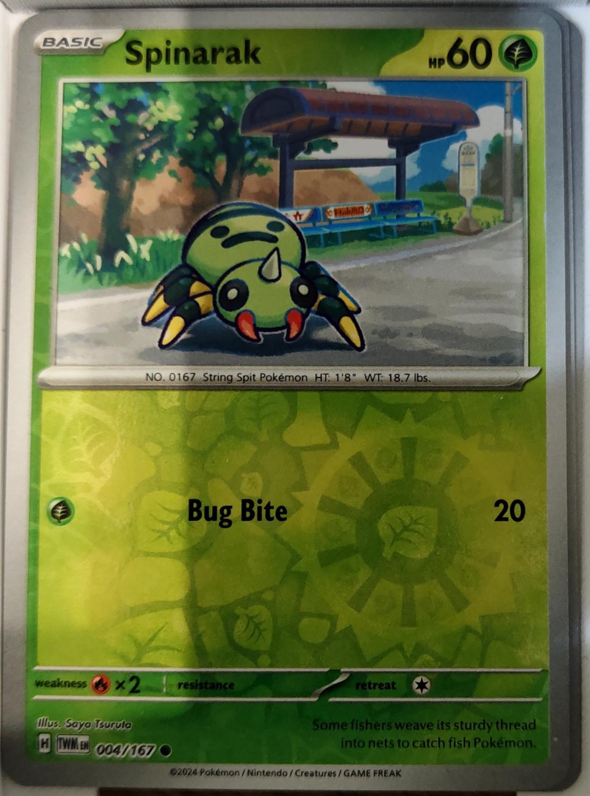Spinarak - 004/167 - Reverse Holo - TWILIGHT MASQUERADE - Pokemon - | AA75-3