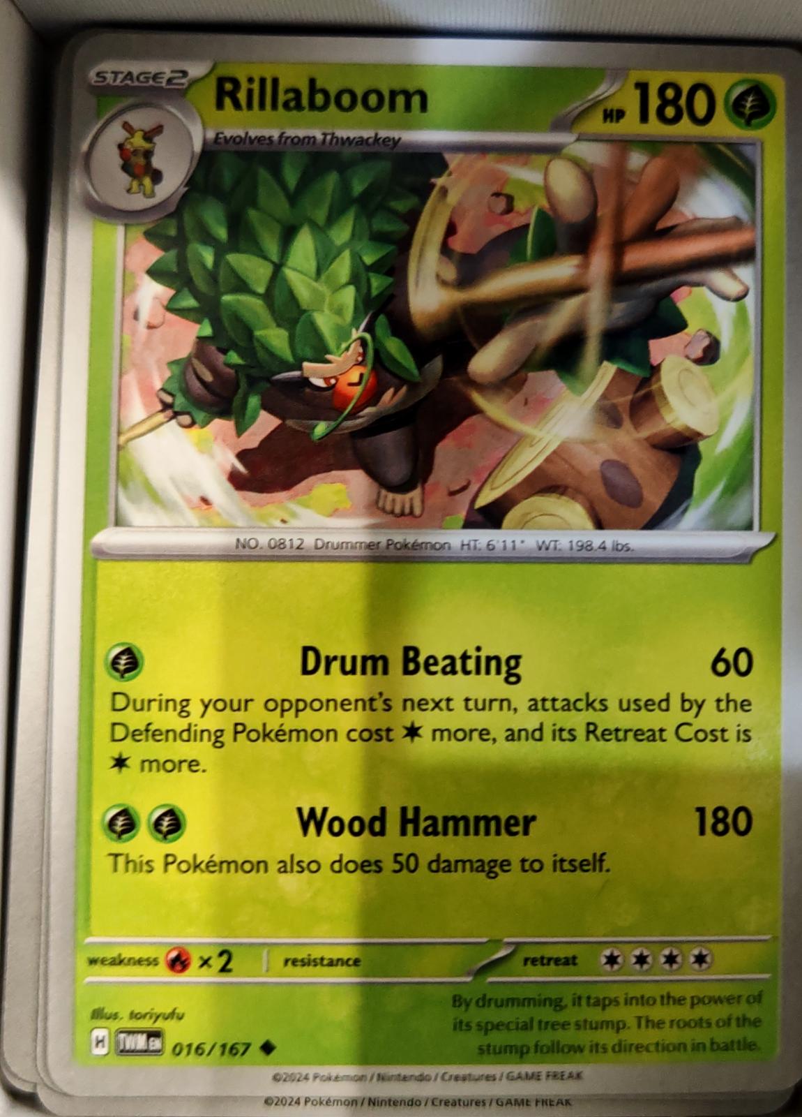 Rillaboom - 016/167 - - TWILIGHT MASQUERADE - Pokemon - Uncommon | AA76-32