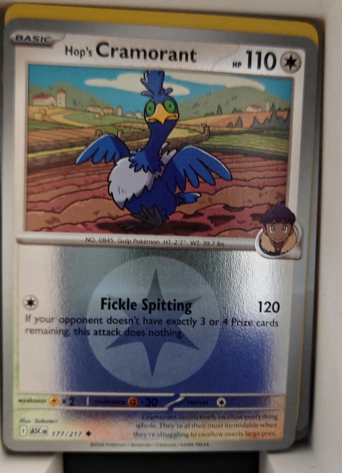 Hop's Cramorant - 138/159 - Reverse Holo - JOURNEY TOGETHER - Pokemon - | AA20-32