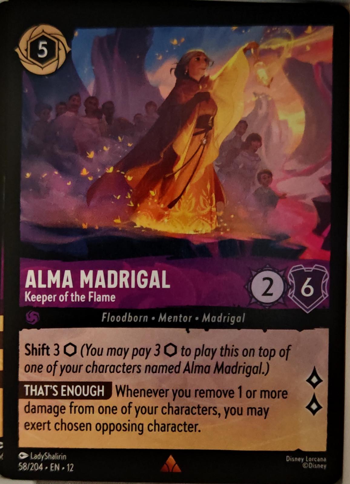 Alma Madrigal - Keeper of the Flame - 58/204 - - WILDS UNKNOWN - Lorcana - | LAA01-6