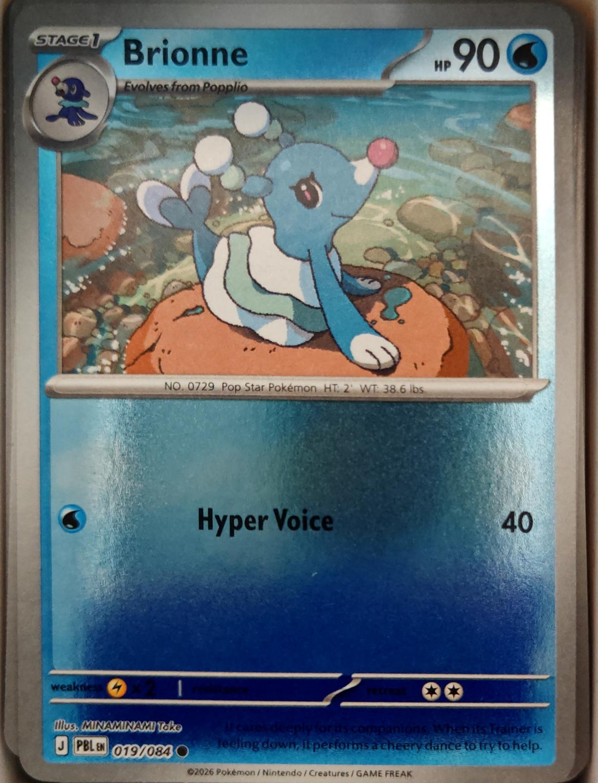Brionne - 019/084 - Reverse Holo - PITCH BLACK - Pokemon - Common | AA14-49