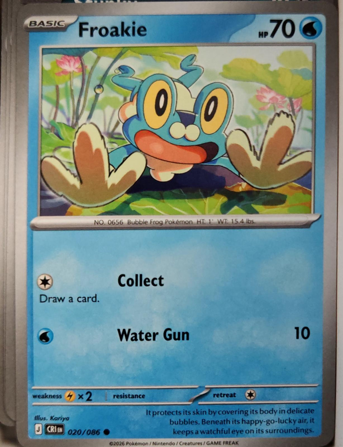 Froakie - 020/086 - - CHAOS RISING - Pokemon - Common | AA11-30