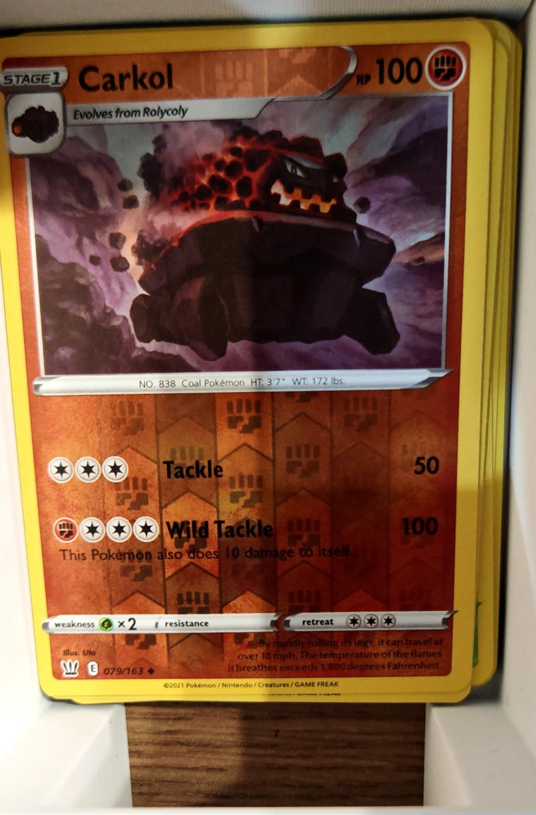Carkol - 079/163 - Reverse Holo - BATTLE STYLES - Pokemon - Uncommon | AA72-18