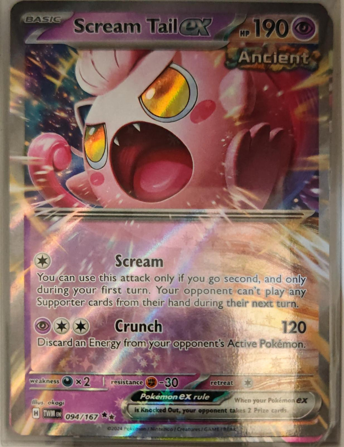 Scream Tail ex - 094/167 - Holo - TWILIGHT MASQUERADE - Pokemon - | AA37-2