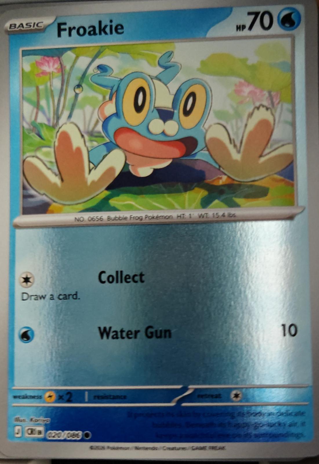 Froakie - 020/086 - Reverse Holo - CHAOS RISING - Pokemon - Common | AA31-59