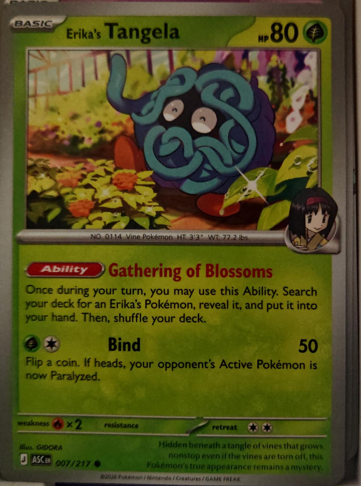 Erika's Tangela - 007/217 - - ASCENDED HEROES - Pokemon - Common | AA01-15