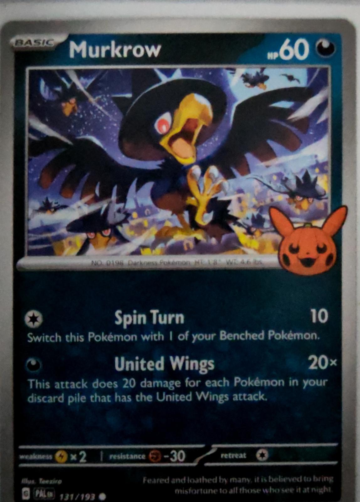 Murkrow - 131/193 - - TRICK OR TRADE BOOSTER 2023 - Pokemon - Common | AA51-1