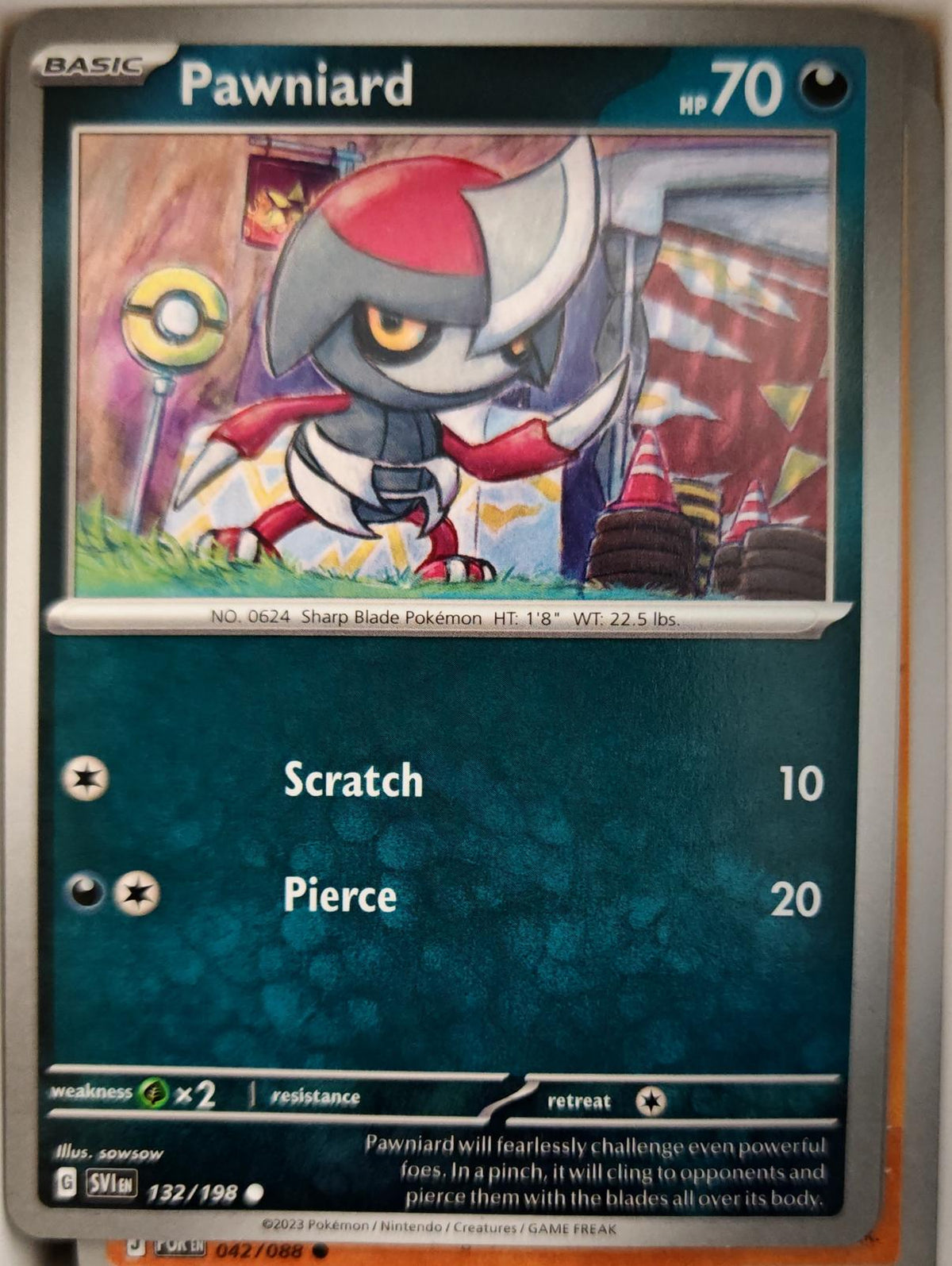 Pawniard - 132/198 - - SCARLET & VIOLET - Pokemon - Common | AA12-100