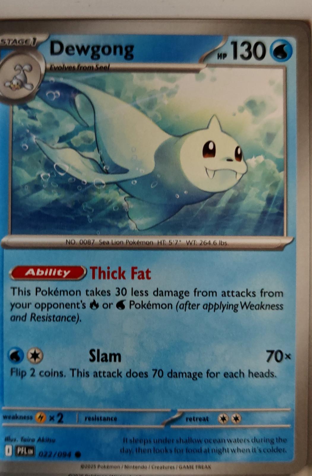 Dewgong - 022/094 - - PHANTASMAL FLAMES - Pokemon - Common | AA07-17