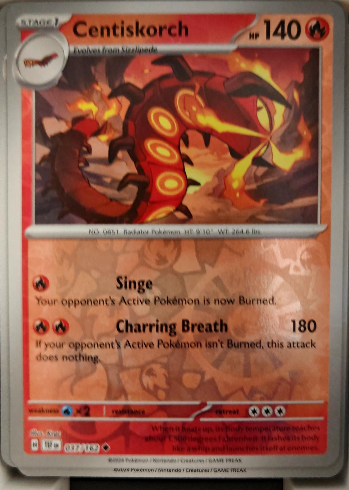 Centiskorch - 037/162 - Reverse Holo - TEMPORAL FORCES - Pokemon - | AA24-44