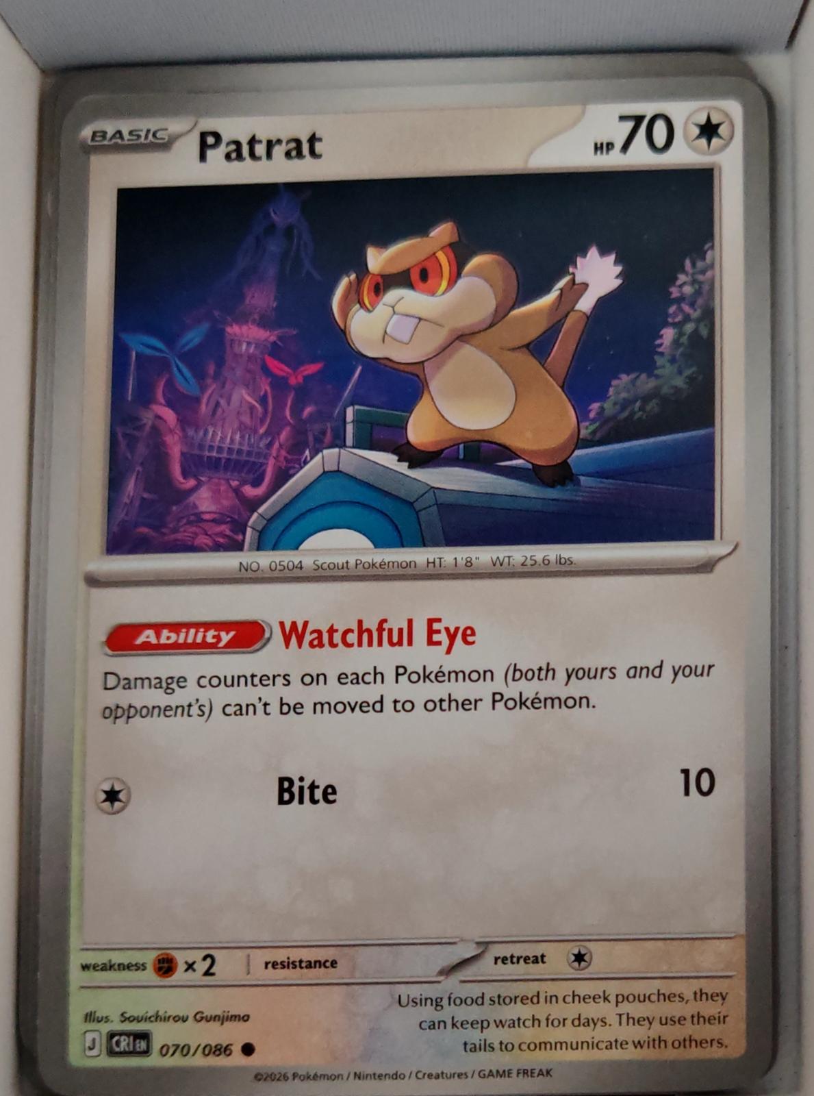 Patrat - 070/086 - - CHAOS RISING - Pokemon - Common | AA47-9