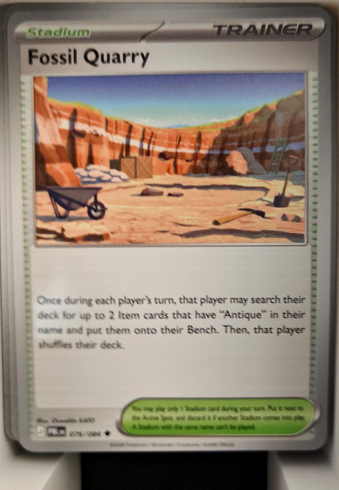 Fossil Quarry - 076/084 - - PITCH BLACK - Pokemon - Uncommon | AA15-73