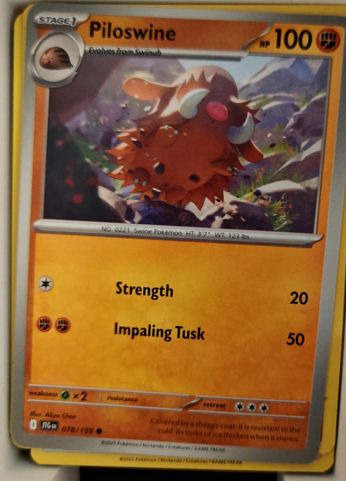 Piloswine - 078/159 - - JOURNEY TOGETHER - Pokemon - Common | AA23-52