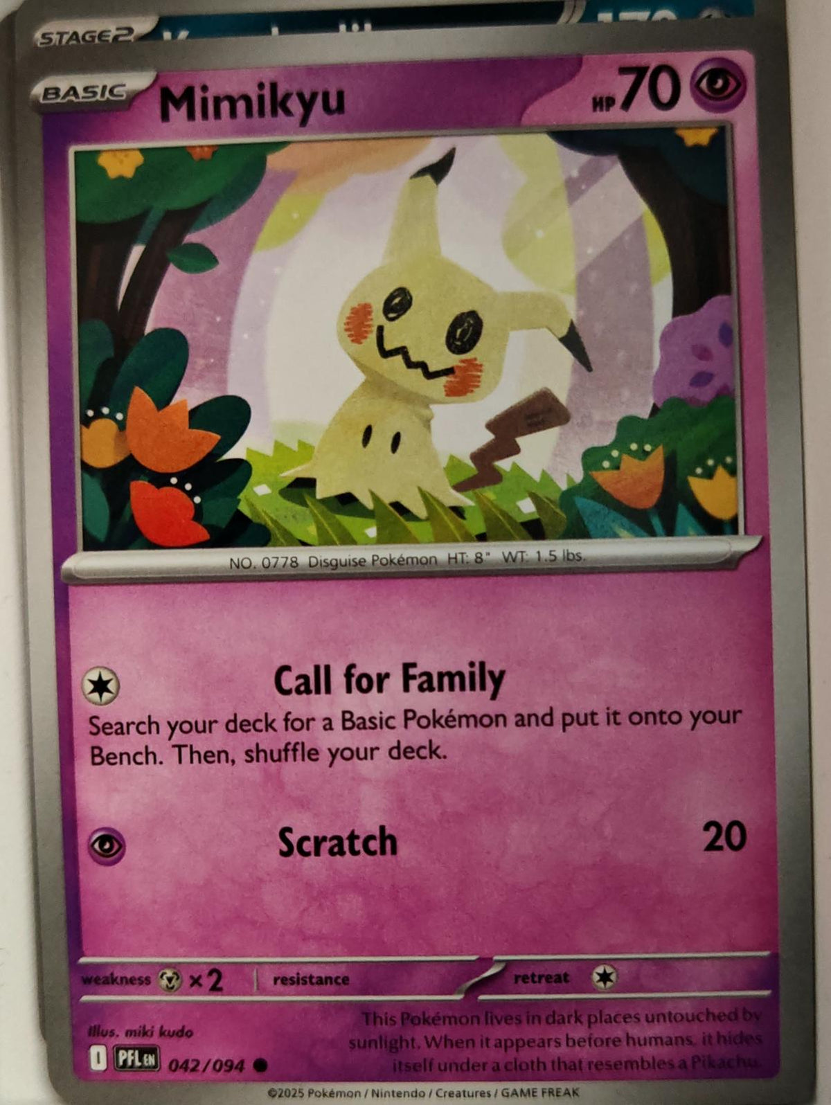 Mimikyu - 042/094 - - PHANTASMAL FLAMES - Pokemon - Common | AA12-6